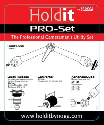 NOGA HoldIT NOGA HS9000 Monitor Arm Camera Accessories - Magic Arm Camera Rig for Cine, Digital, DVD Cameras - Heavy Duty Construction Flexible Arm with Quick Release Adapter
